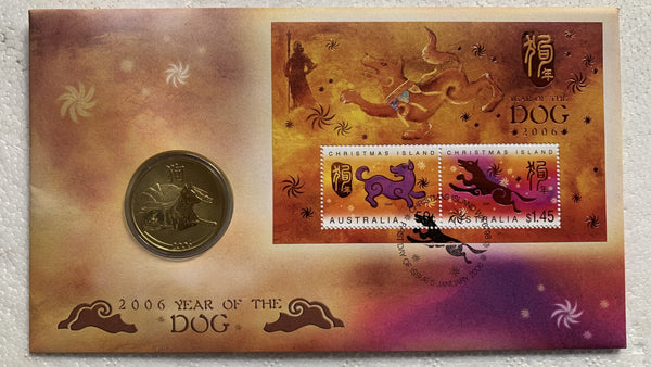 Australia 2006 Fifty Cents 50c Chinese Lunar New Year of the Dog PNC