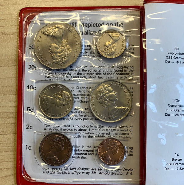 Australia 1975 Royal Australian Mint Uncirculated Coin Set