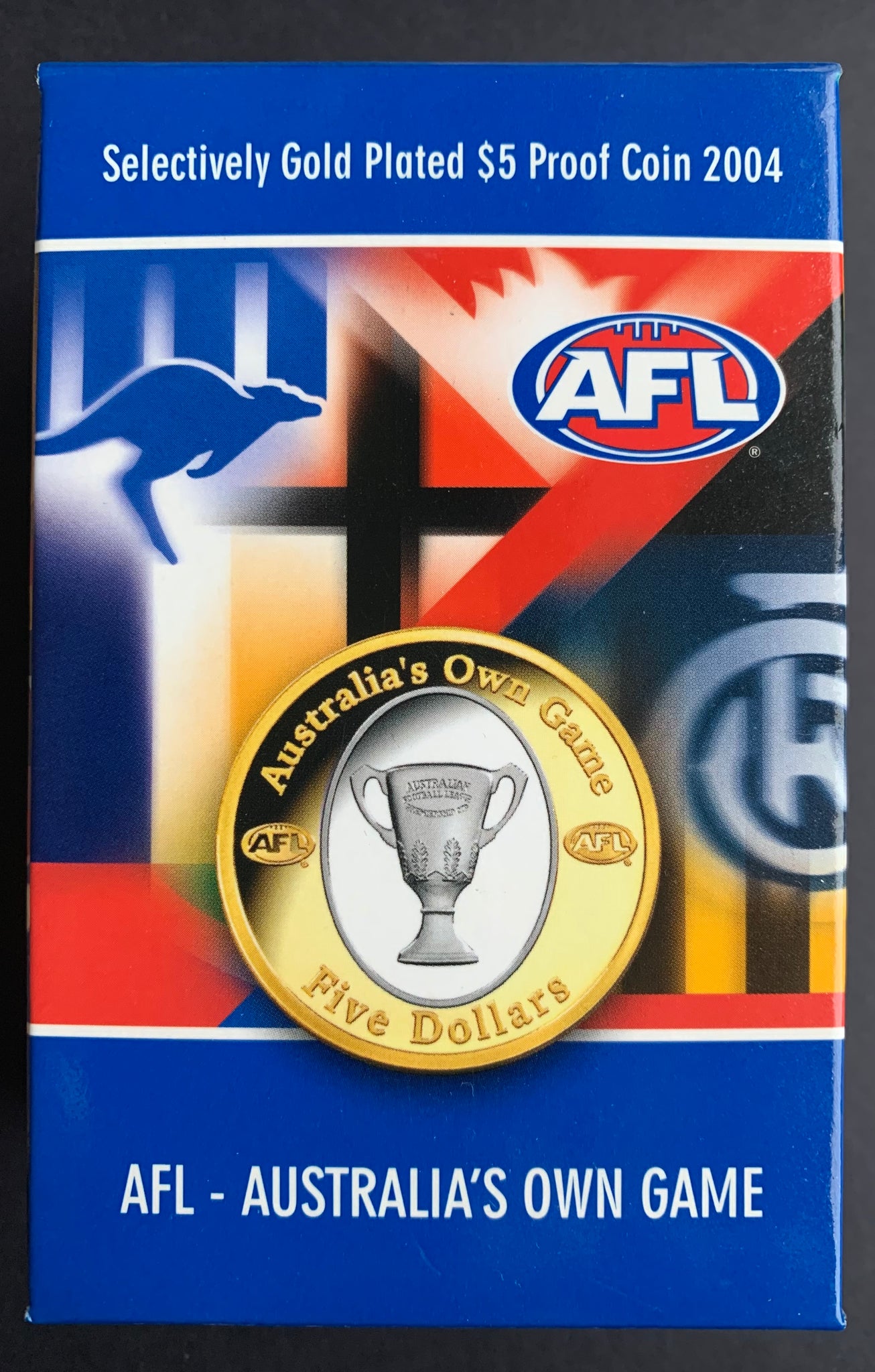 Australia 2004 Royal Australian Mint $5 AFL Football Proof Coin