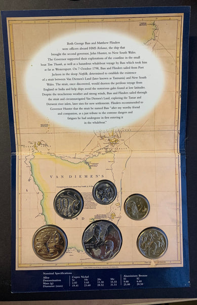 Australia 1998 Royal Australian Mint Bass and Flinders Uncirculated Coin Set
