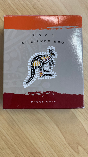 Australia 2001 Royal Australian Mint $1 Kangaroo Silver Proof Coin