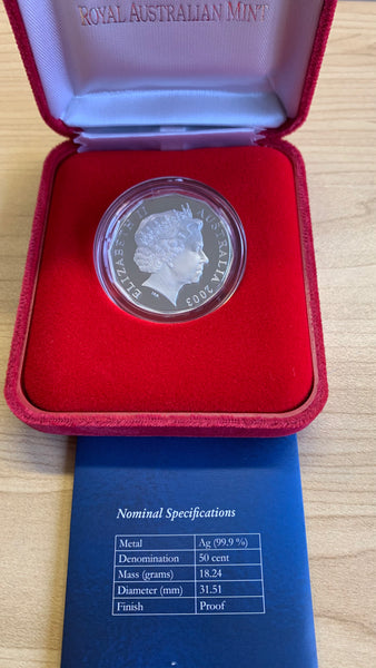 Australia 2003 Royal Australian Mint 50th Anniversary Coronation Queen Elizabeth II Silver Proof Coin
