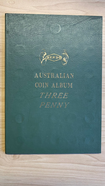 Australia 1910-64 Threepence 3d collection in Hendo album. Complete except overdates