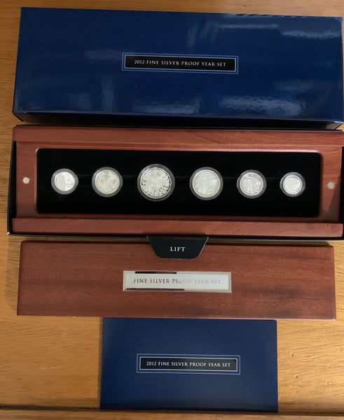 Australia 2012 Royal Australian Mint FINE SILVER Proof Coin Set