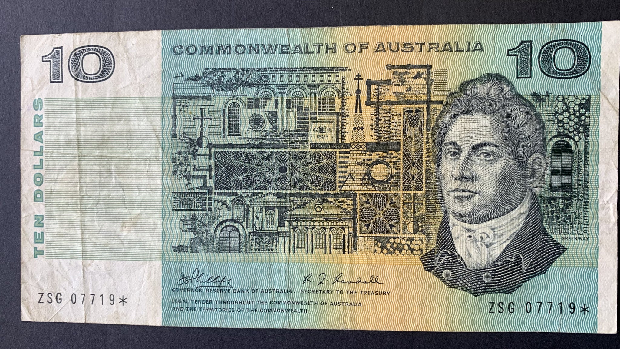 Australia R303s $10 Commonwealth Of Australia Phillips/Randall Star Banknote Fine