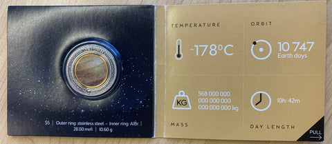 Australia 2017 Royal Australian Mint Planetary $5  'Saturn' Coin