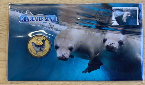 2018 $1 Tuvalu Crabeater Seal Coloured $1 PNC