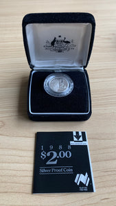 Australia 1988 Royal Australian Mint $2 Silver Proof