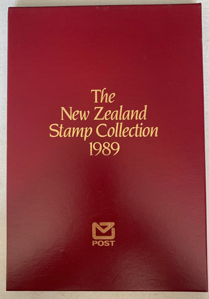 New Zealand 1989 Post Office Year Book containing all the different simplified stamps issued that year