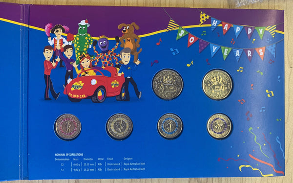 2021 Australia Coloured  $2 carded Uncirculated Wiggles Coin collection