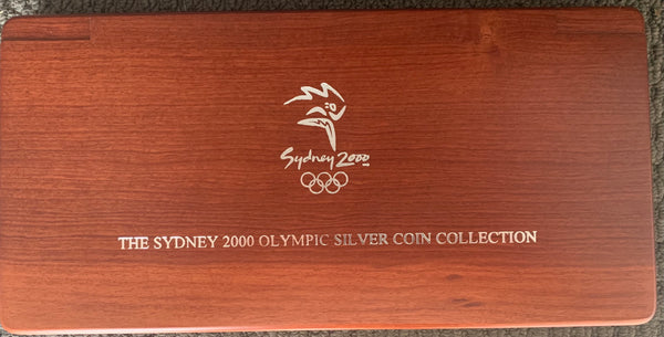 Australia 2000 Royal Australian Mint Perth Mint Sydney Olympics $5 Silver 16 Coin Proof Set