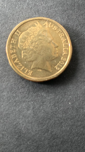 2012 Remembrance Day $2 'C' Mintmark Coloured Uncirculated Coin in capsule