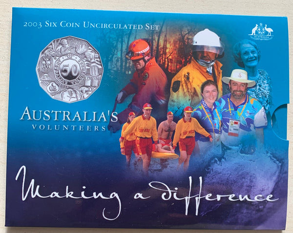 Australia 2003 Royal Australian Mint Volunteers uncirculated Coin Set