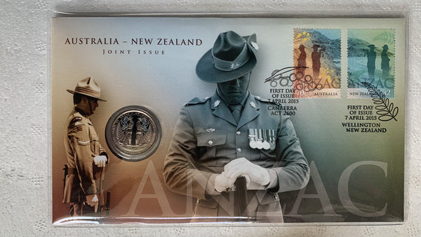 2015 50c  Australian & New Zealand ANZAC Joint Issue PNC