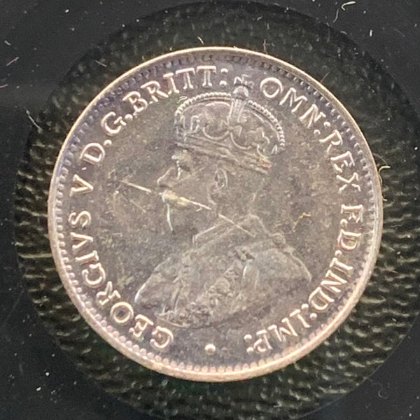 Australia 1925 3d Threepence Choice Uncirculated MS63