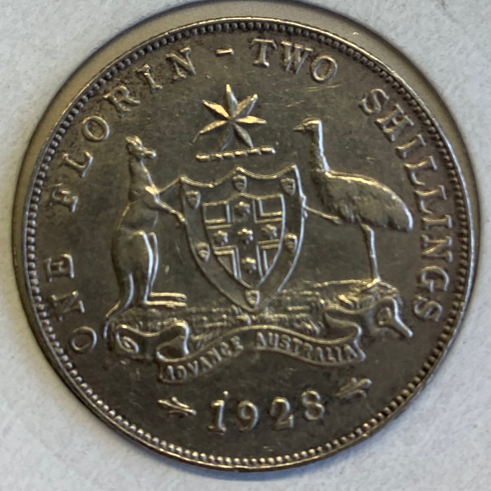 Australia 1928 2/- Florin aEF