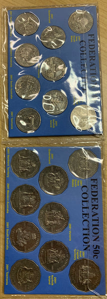 Centenary of Federation Set of 9 States & Territories 20c & 50c Collection