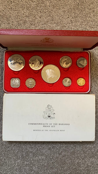 Bahamas 1975 Proof  Coin Set includes 4 silver coins