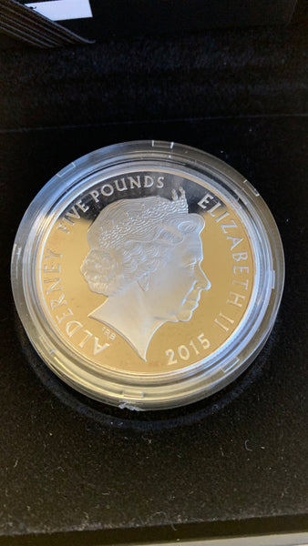 Alderney Great Britain 2015 Salvation Army 5 Pounds Silver Proof
