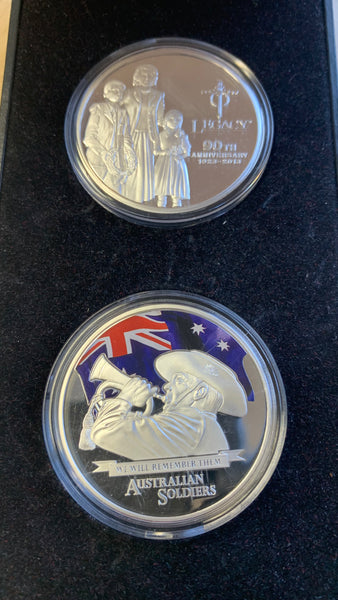 Niue 2013 $1 Australia Legacy 1/2 oz silver Proof Coin & 1/2 oz Medallion