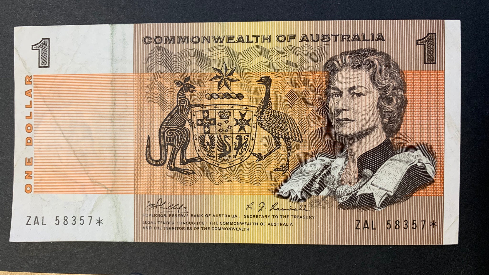 R73s Commonwealth Of Australia Rare Phillips/Randall $1 Star Note VF