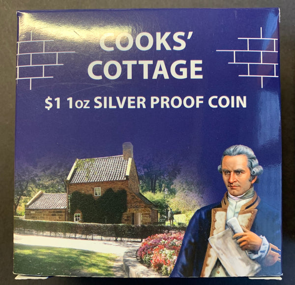 Cook Islands Australia 2009 Perth Mint "Cooks' Cottage"  Coloured  $1  1oz .999 Proof Silver Coin