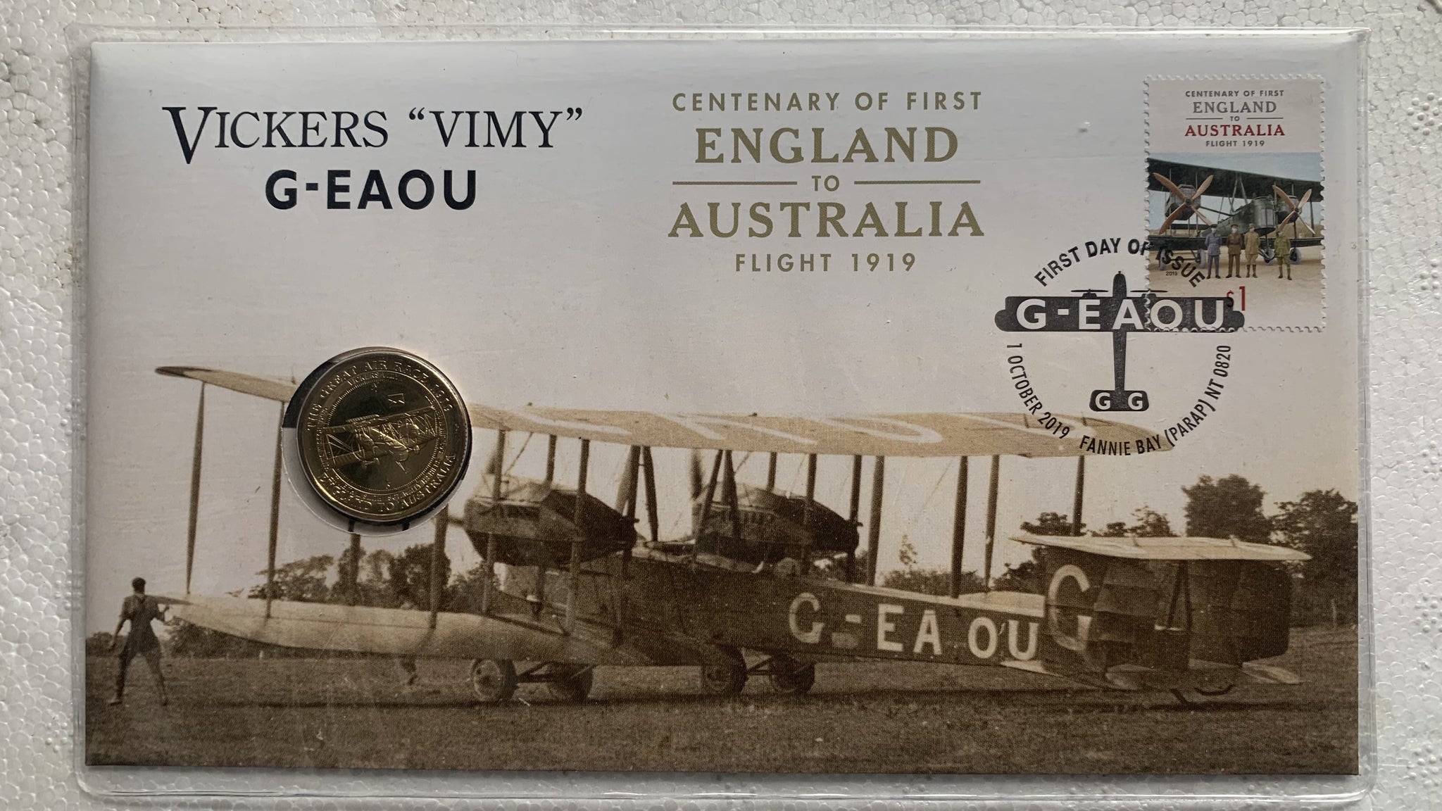 Australia 2019  Centenary of Flight Vickers Vimy PNC