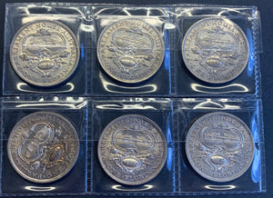 Australia 1927 2/- Florin Canberra Commemorative, selection of 6 Coins EF to Uncirculated