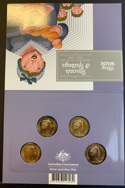 2018 RASCALS & RATBAGS DOLLAR Four $1 Coin Uncirculated Privy Mark Set