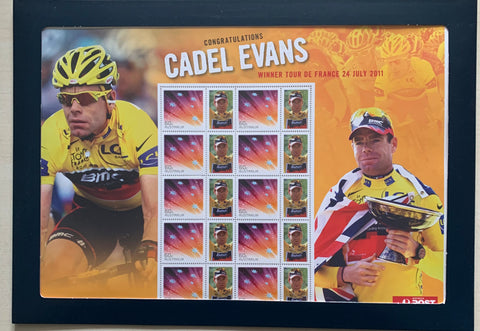 2011 Australia 60c Cadel Evans Personalised Stamp Sheet