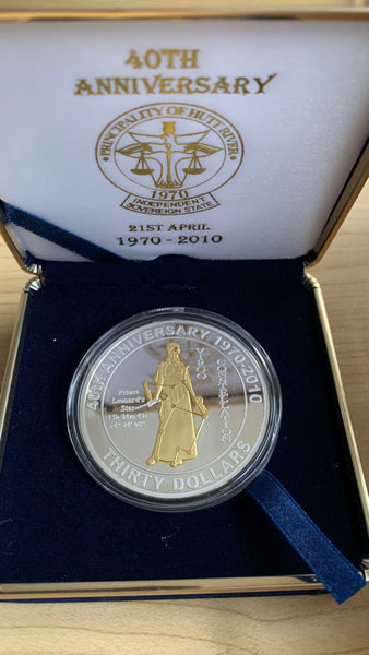 Australia Hutt River Province 2010 $30 Fortieth Anniversary Proof