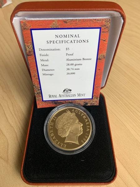 Australia 1998 Royal Australian Mint Royal Flying Doctor $5 Proof Coin