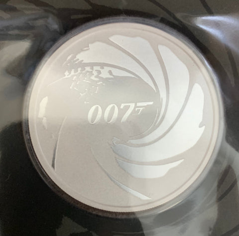 2020 Tuvalu $1 "007" James Bond One Ounce .999 Silver Coin