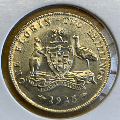 Australia 1925 2/- Florin Uncirculated