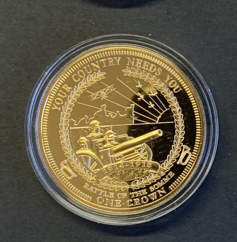 2014 The 1st World War Centenary Golden Crown Collection.. Battle of the Somme