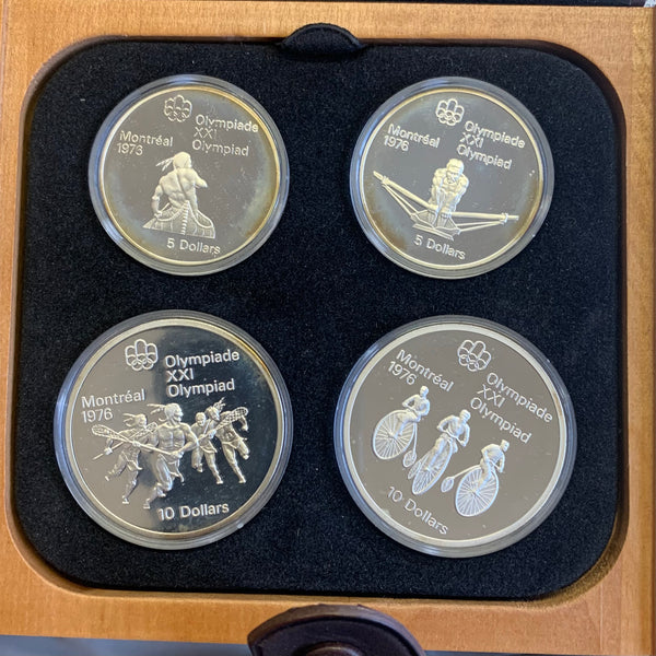 Canada 1972 Olympics Series 3 Silver Coin set of 4