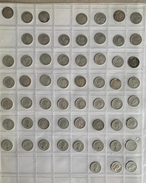 Australia 1910-64 Threepence Three Pence 3d collection Silver Coins except overdates