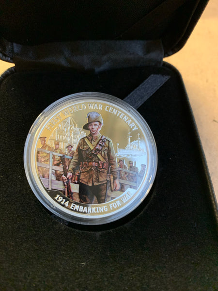 Solomon Islands 2014 First World War series 1oz .925 Silver Coin Box Cert