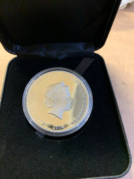 Solomon Islands 2014 First World War series 1oz .925 Silver Coin Box Cert