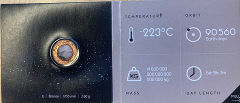 Australia 2017 Royal Australian Mint Planetary  1c One Cent  'Pluto' Coin