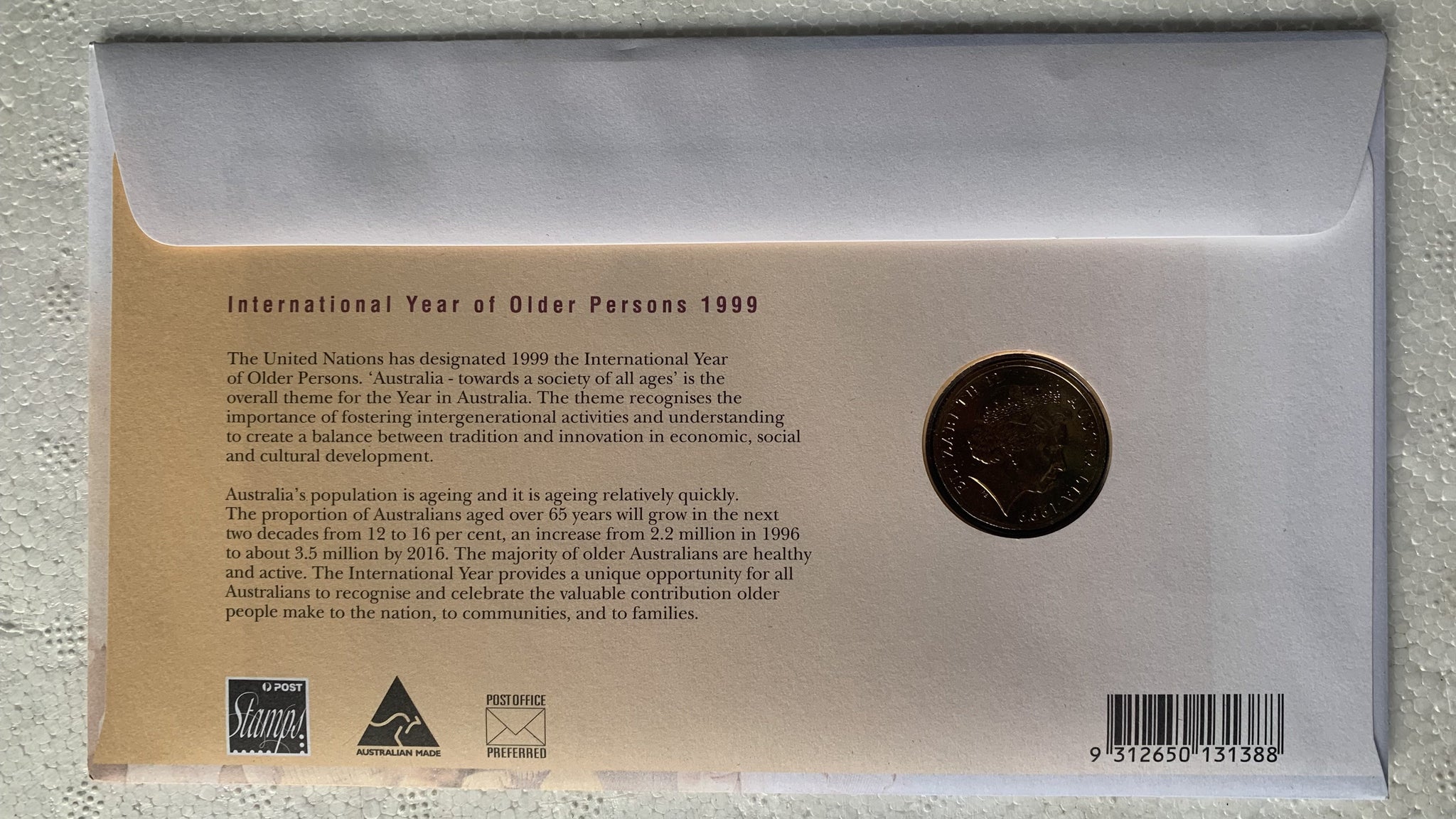 Australia 1999 Year of Older Persons $1 PNC