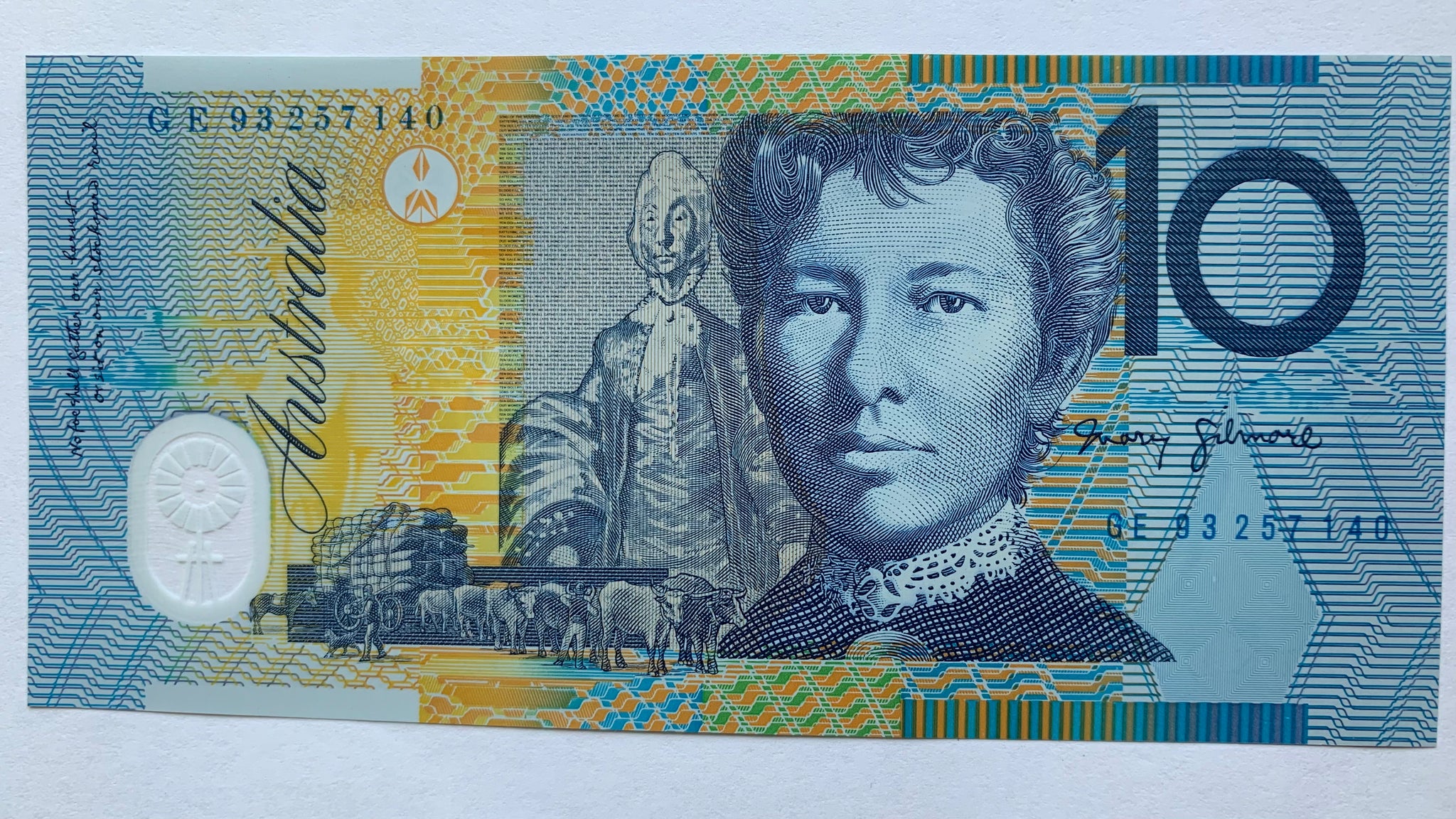 Grey Banknotes Australia R316ai 1993 $10 Grey Dobell Fraser Evans Polymer Banknote Un ...