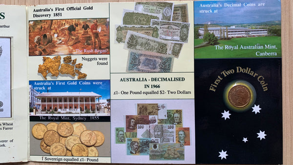 Australia 1988 $2 Two Dollar Coin Banknote Collector Folder