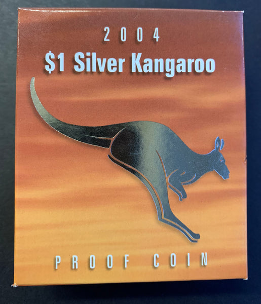 Australia 2004 Royal Australian Mint $1 Kangaroo Silver Proof Coin