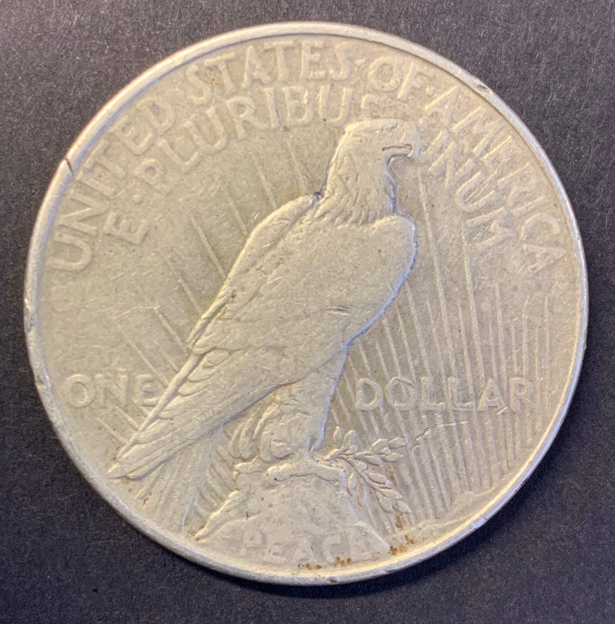 USA United States of America $1 1922 Peace Silver Dollar VF