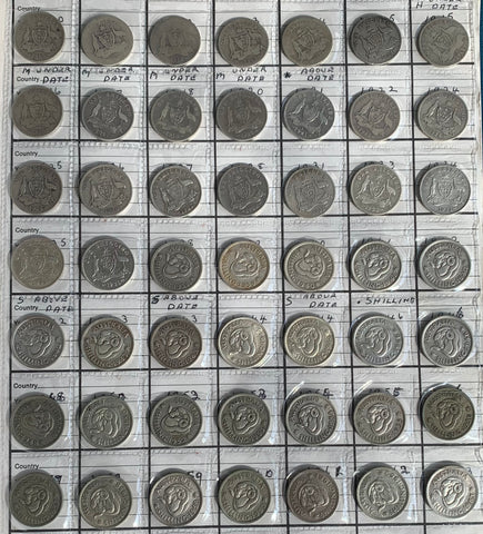 Australian Silver Shilling 1/- Collection Including 1921 Star & 1933