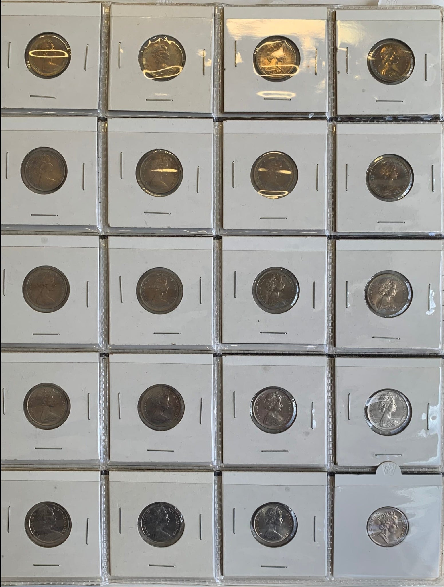 Australian 1966-2002 5c Uncirculated Coin Collection