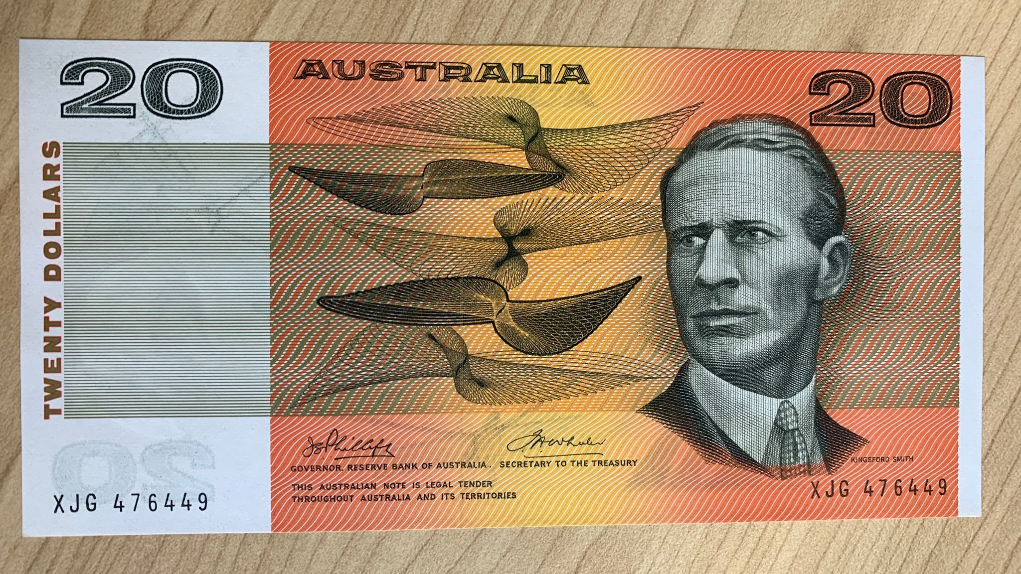 Australia 1974 $20 Phillips Wheeler Banknote Uncirculated R405