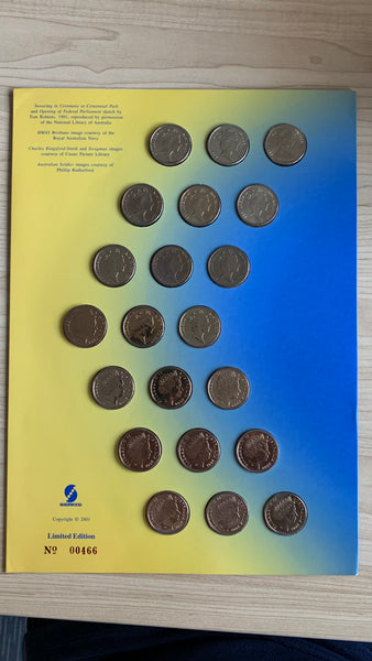 Australia 1984 - 2001 $1 One Dollar Sherwood Commemorative Portfolio Uncirculated Coin Collection