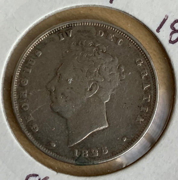 UK Great Britain George IV, 1825 Shilling Coin